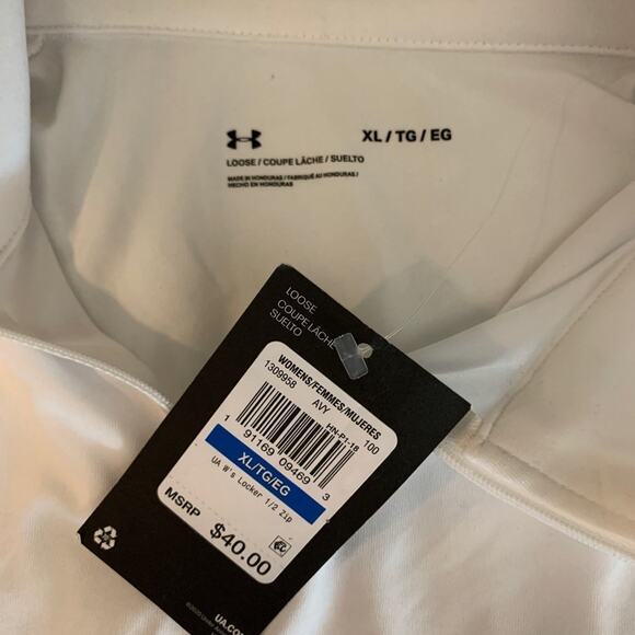 California Golden Bears Shirt Womens XL White Locker Half Zip Under Armour Cal - Picture 9 of 13